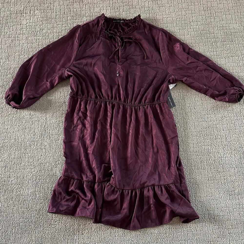 Black Tape 2X MIDI Dress Long Sleeves New